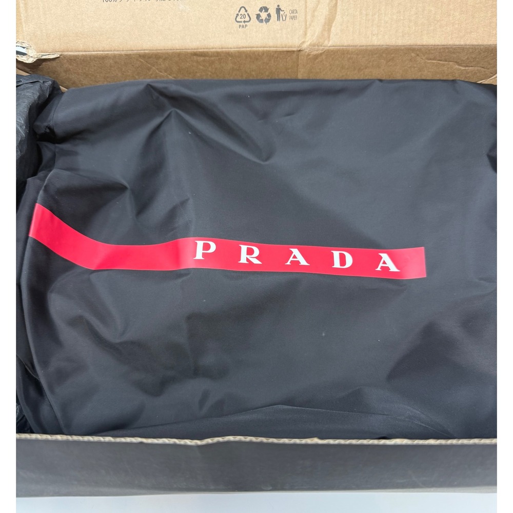 Prada Americas Cup Sneaker Leather Red Size 8.5 US 7.5 UK - Picture 9 of 10